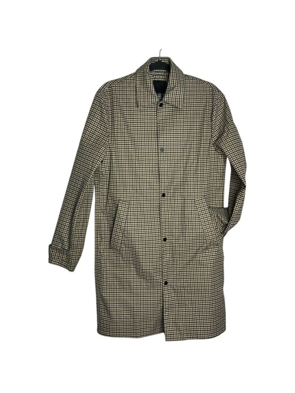 H&M Plaid Check Trench Raincoat. Men’s 34R (S) Unisex